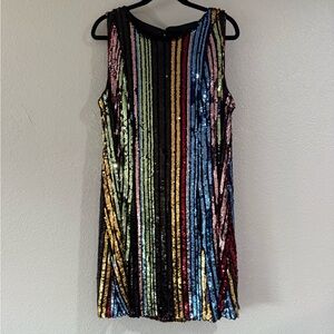 Torrid size 1- Sequin rainbow shift dress